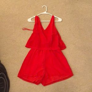 Vibrant red romper